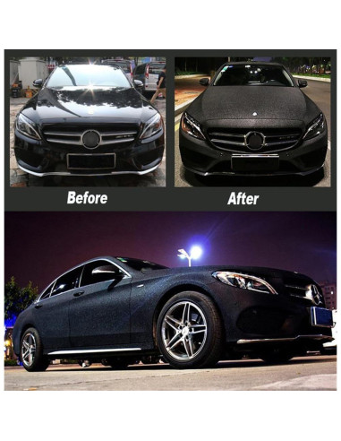 Vinilo Adhesivo Mate LZLRUN 30.48x152.4cm Negro Decorativo