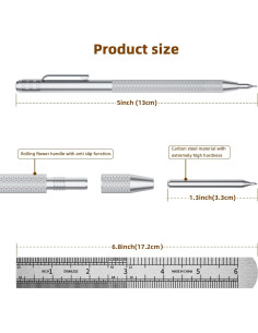 Set de 5 Estiletes de Carburo GCHMDE con 25 Puntas y Regla 2