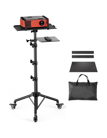 Soporte de Proyector Amada Ajustable con Ruedas y Bandeja Soporte de Proyector Amada Ajustable con Ruedas y Bandeja