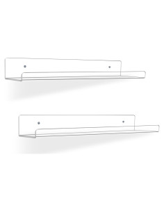 Estantes Flotantes Acrílicos HANWRAPS 38x10cm - Paquete de 2
