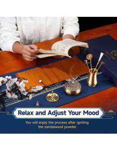 Kit de quemador de incienso RE RELIURE con polvo de sándalo 2