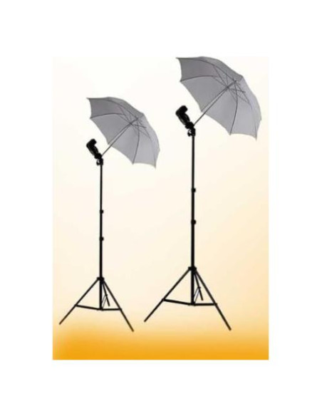 Kit de Iluminación ePhoto UB2W con 2 Paraguas y Soportes