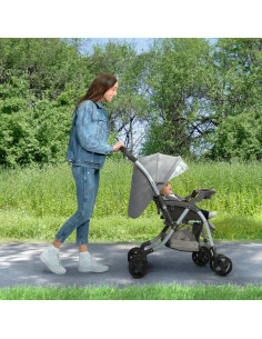 Carriola Estándar Jeep Unlimited Tweed Gris Manija Reversible 2