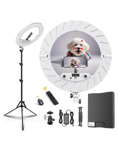 Kit de Luz de Anillo LED 18" JJ JIANJIN 55W Soporte Tripode