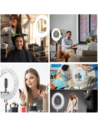 Kit de Luz de Anillo LED 18" JJ JIANJIN 55W Soporte Tripode