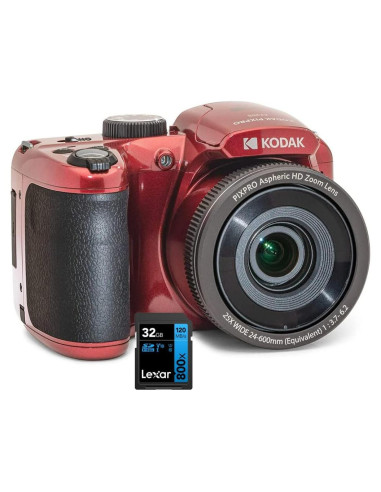 Cámara Digital Kodak PIXPRO AZ255-RD 16MP 25X Zoom Óptico Rojo