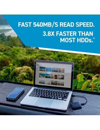 Crucial X6 500GB SSD Portátil USB 3.2 - Rápido y Ligero