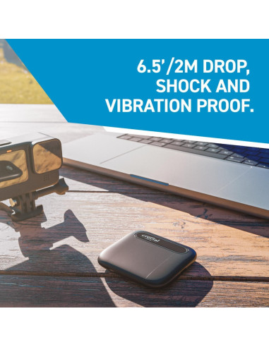 Crucial X6 500GB SSD Portátil USB 3.2 - Rápido y Ligero