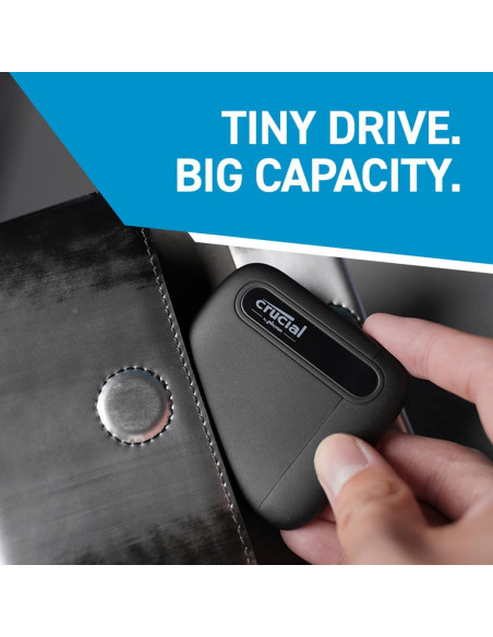 Crucial X6 500GB SSD Portátil USB 3.2 - Rápido y Ligero
