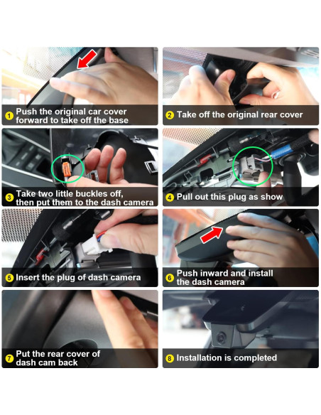 Cámara Dash Fitcamx 4K Delantera + 1080P Trasera para RAV4 2022-2025