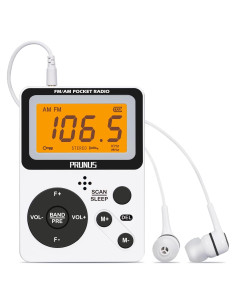 Radio Portátil AM FM PRUNUS J-159 con Auriculares Estéreo