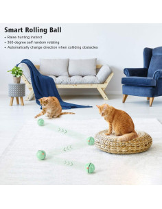 Juguete Interactivo para Gatos WWVVPET Bola LED Recargable 2