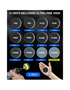 Kit de Discos de Lijado 2" Pomsare 193 Piezas para Restauración 2