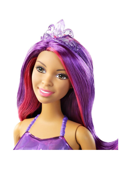 Muñeca Sirena Barbie con Tiara Morada - 32.39 cm