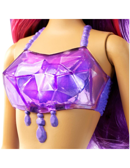 Muñeca Sirena Barbie con Tiara Morada - 32.39 cm