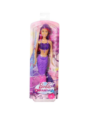 Muñeca Sirena Barbie con Tiara Morada - 32.39 cm