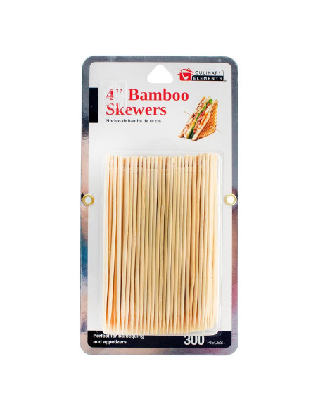 Pinchos de Bambú 10 cm Elementos Culinarios 300 Piezas