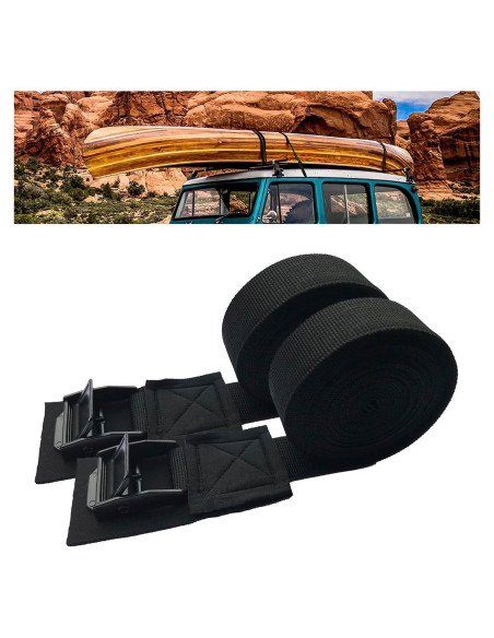 Correas de Amarre MOOCY 2.54cm x 3.05m Ajustables para Carga