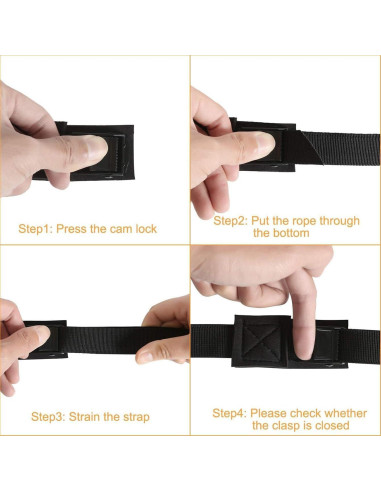 Correas de Amarre MOOCY 2.54cm x 3.05m Ajustables para Carga