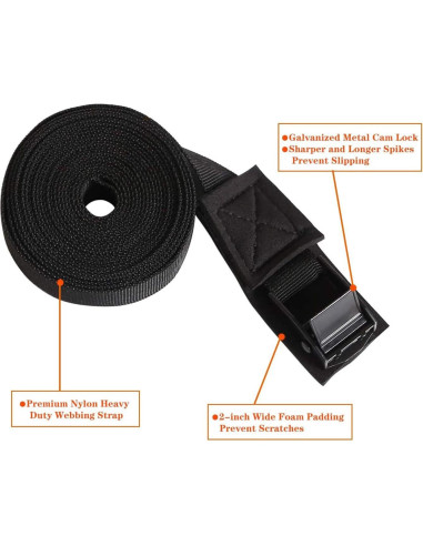 Correas de Amarre MOOCY 2.54cm x 3.05m Ajustables para Carga