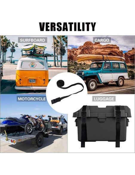 Correas de Amarre MOOCY 2.54cm x 3.05m Ajustables para Carga