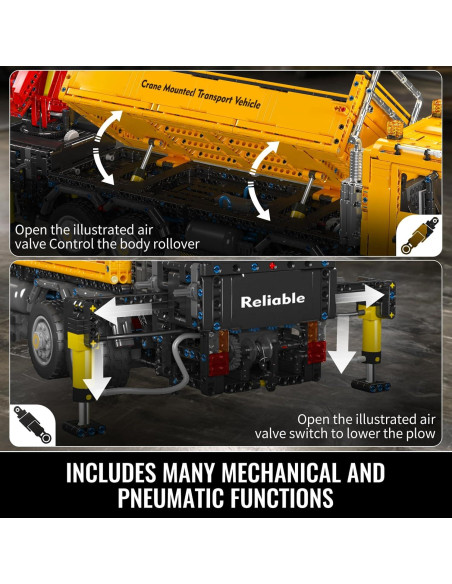 Grúa Móvil de Construcción Mould King 17050 4012 Piezas RC