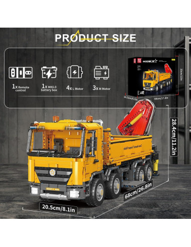 Grúa Móvil de Construcción Mould King 17050 4012 Piezas RC