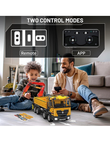 Grúa Móvil de Construcción Mould King 17050 4012 Piezas RC