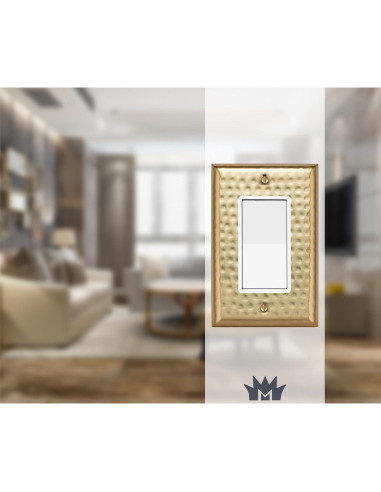 Placa de Pared Rocker Monarch Abode Oro Cepillado 2 Unidades