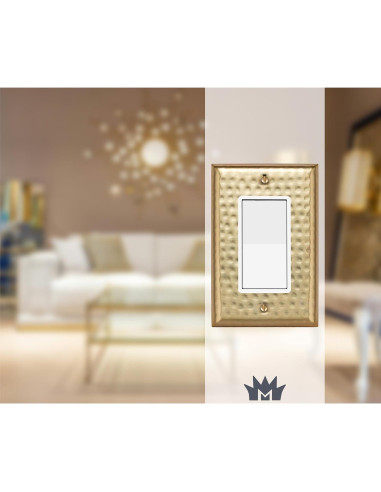 Placa de Pared Rocker Monarch Abode Oro Cepillado 2 Unidades