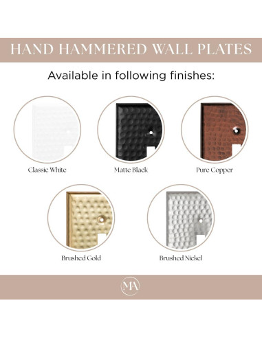 Placa de Pared Rocker Monarch Abode Oro Cepillado 2 Unidades