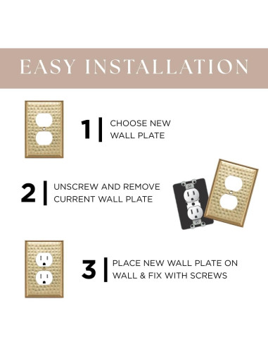 Placa de Pared Rocker Monarch Abode Oro Cepillado 2 Unidades