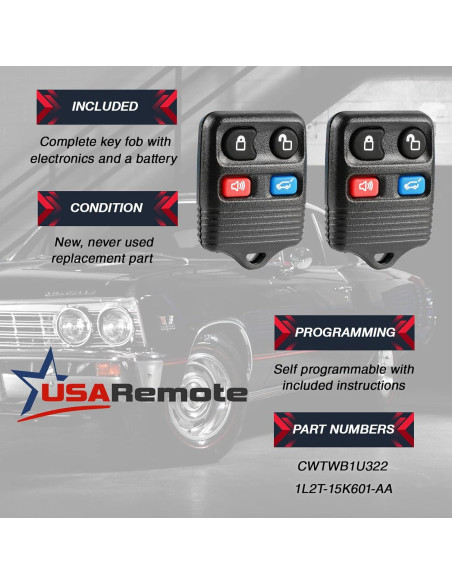 Control Remoto Ford Expedition Explorer 5 Botones Set de 2