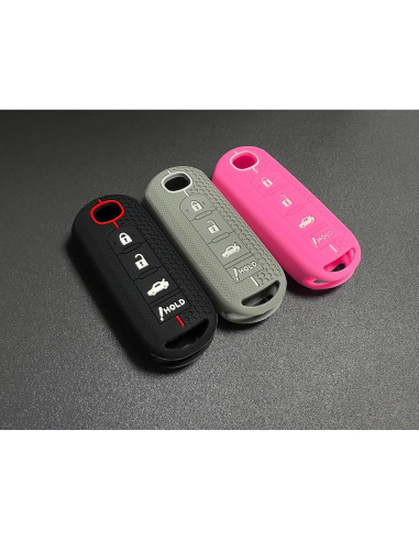 Cubierta de Llave de Silicona REPROTECTING 4 Botones Negro/Gris