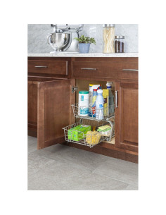 Organizador de Gabinete ClosetMaid 28 cm 2 Niveles Níquel 2