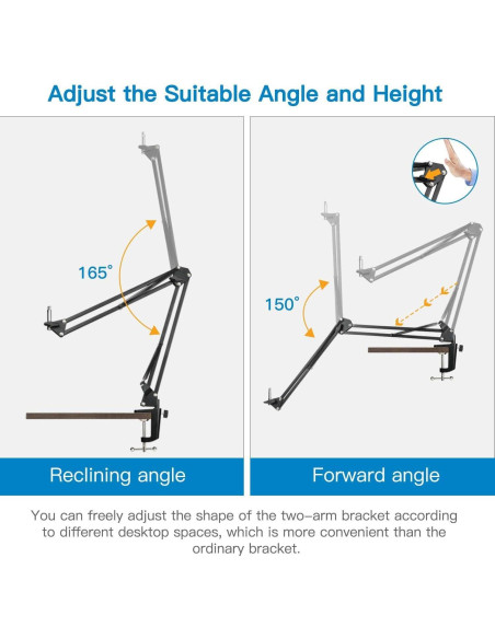 Soporte de Micrófono Profesional Etubby con Brazo Gooseneck