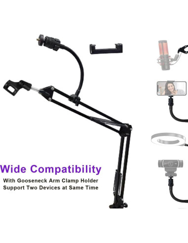 Soporte de Micrófono Profesional Etubby con Brazo Gooseneck