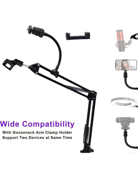 Soporte de Micrófono Profesional Etubby con Brazo Gooseneck