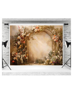 Fondo de Fotografía Kate 300x200cm Microfibra Floral Marrón