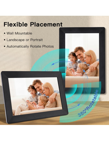 Marco de fotos digital Uhale 10.1" HD WiFi 16GB táctil