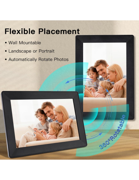 Marco de fotos digital Uhale 10.1" HD WiFi 16GB táctil