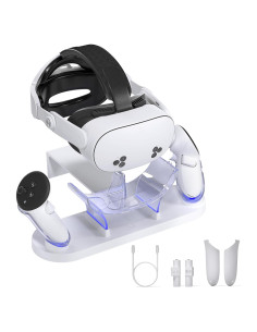 Dock de Carga Rápida Kuject para Quest 3 y 3S con Soporte
