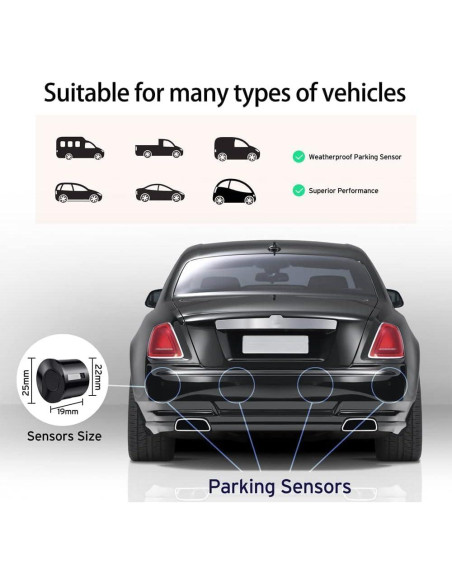Sensores de Estacionamiento EKYLIN LED068 con Pantalla Compacta
