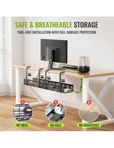 Bandeja de Gestión de Cables Xpatee 2 Paquete 70.1 cm Negro