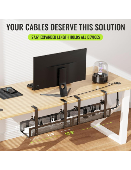 Bandeja de Gestión de Cables Xpatee 2 Paquete 70.1 cm Negro