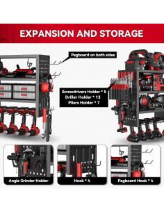 Organizador de Herramientas Eléctricas WBZYH 4 Niveles 136 kg 2
