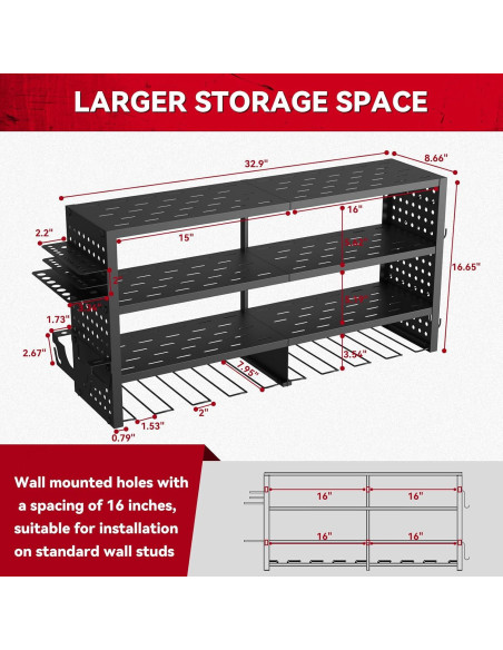 Organizador de Herramientas Eléctricas WBZYH 4 Niveles 136 kg