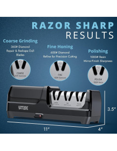 Afilador Eléctrico Yatoshi EKS 50W 3 Etapas para Cuchillos 2