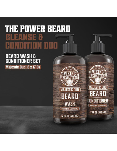 Viking Revolution Set de Lavado y Acondicionador de Barba 500ml