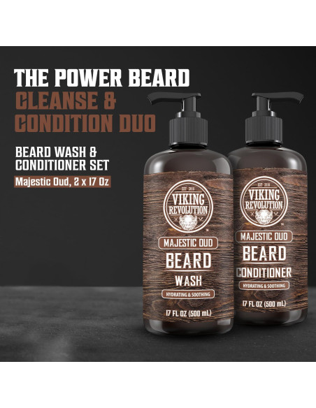 Viking Revolution Set de Lavado y Acondicionador de Barba 500ml